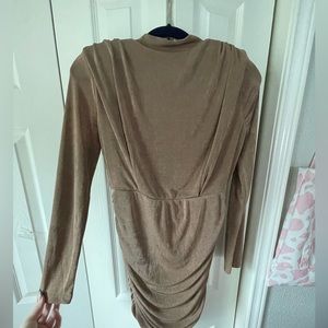 Brown long sleeve dress